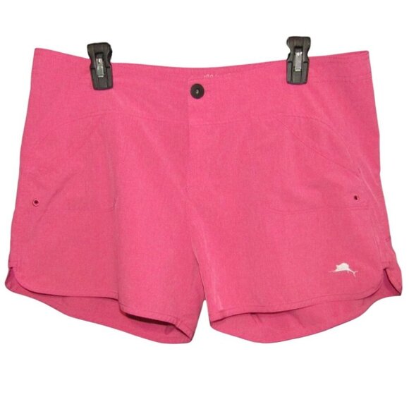 PELAGIC Pants - Pelagic Hybrid Ocean Flex Pink Shorts Womens Size 12 Casual Performance Bottoms